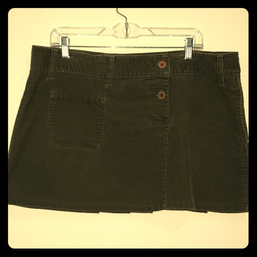 Corduroy Mini Skirt Olive